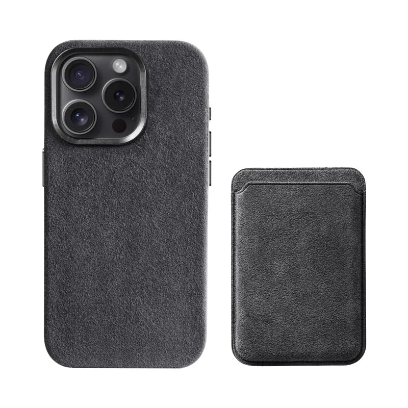 iPhone Alcantara Case + Magsafe Wallet - Space Gray